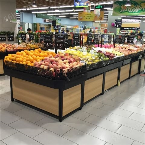 超市中岛蔬菜水果架