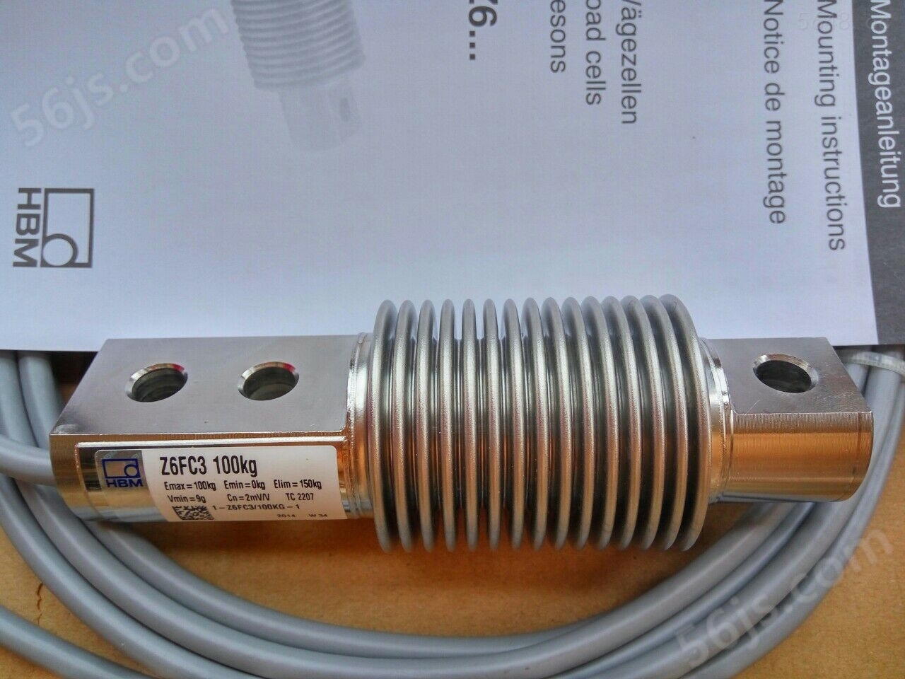 德国HBM配料秤称重传感器Z6FC3/50kg不锈钢